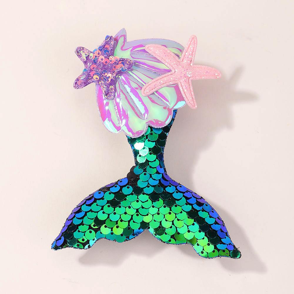 2pcs Cute Children's Hair Clip Headwear New Mermaid Sequins Clips Hair Accessories Summer Girl Clip Baby Kids Hair Accessories