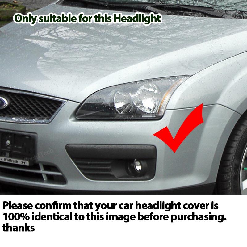 Крышка передних фар для Ford Focus MK2 C307 до фейслифтинга 2004-2007, прозрачный корпус, линза передних фар, стеклянный чехол для лампы