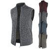 Spliced Men's Casual Fleece Vest Vest Fashion Warm Outerwear Autumn and Winter New Sleeveless Jacket