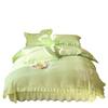 Romantic Lace Decorative Bed Sheet Set 4 Piece With Duvet Cover And PillowCases For Twin And Full Size Bedding