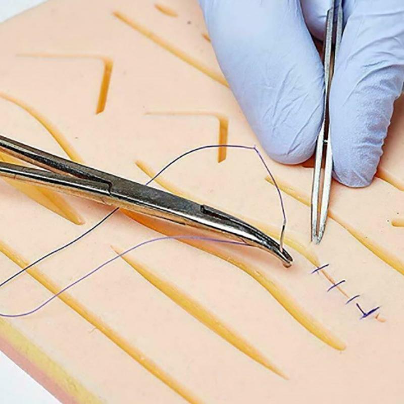 Медицинская силиконовая 3-слойная шовная подушечка для практики наложения швов на модели человеческой кожи для обучения