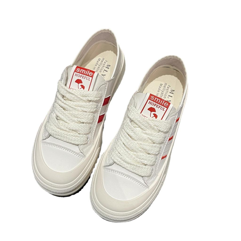 Маленькие белые туфли, женские, весенние, новые, на шнуровке, с плоской подошвой, универсальные, повседневные, спортивные, для скейтбординга