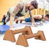 2x Wooden Parallettes Grip Handstand Bars Stable Portable Pushup Parallel for Exercise