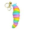 Забавный красочный брелок-гусеница, забавный пластиковый мультяшный брелок с животным для сумки, украшение для женщин