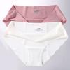 2Pcs/Set Seamless Silk Women's Panties Briefs Women Underwear Female Underpants Comfortable Silk Panty Sexy Woman Lingerie M-XL