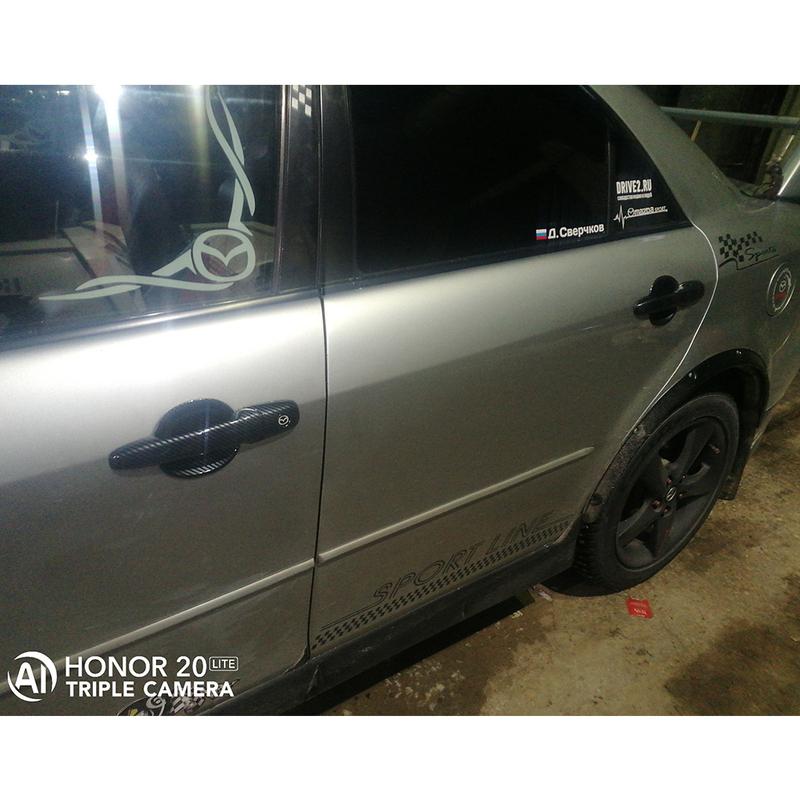 Накладка на дверную ручку из углеродного волокна для Ford Fusion MK1 2006 2007 2008 2009 2010 2011 2012 Автомобильные Защитные Аксессуары Наклейки Отделка