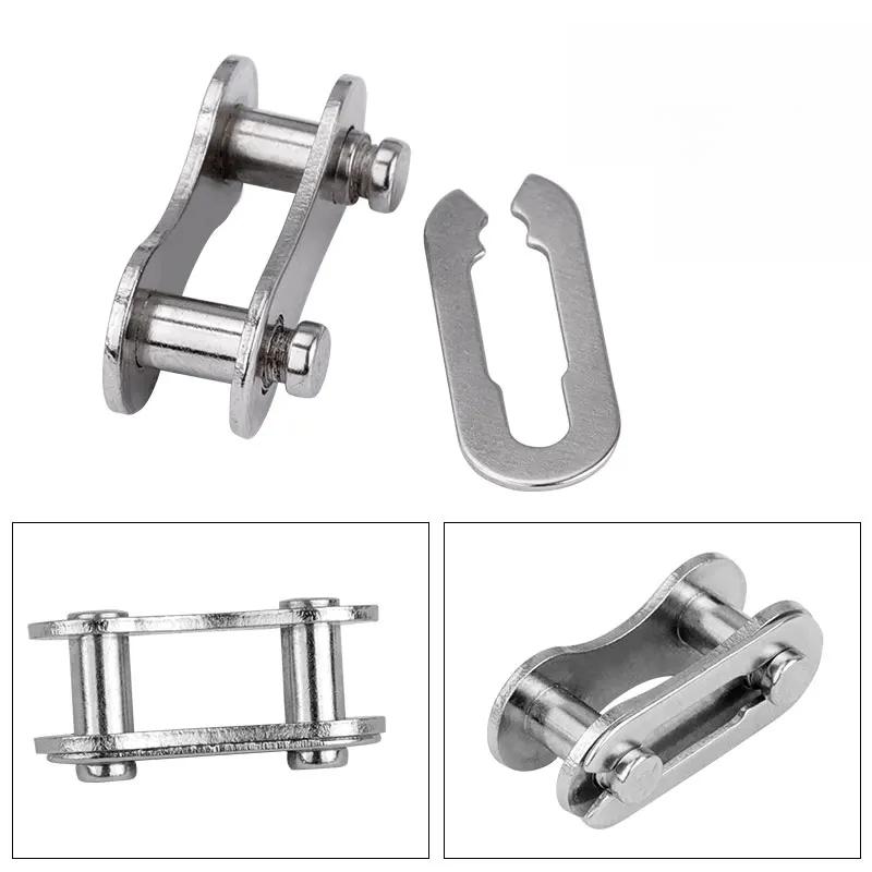 6 пар велосипедных быстроразъемных соединений и отсоединений для 6/7/8/9/10/11/12-скоростной цепи, многоразовые, из углеродистой стали, недостающее звено, серебряный соединитель