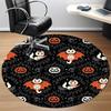 1pc Halloween Cats Office Round Area Rug, Under Office Chairs Bedroom Living Room Home Decor, Room Deco