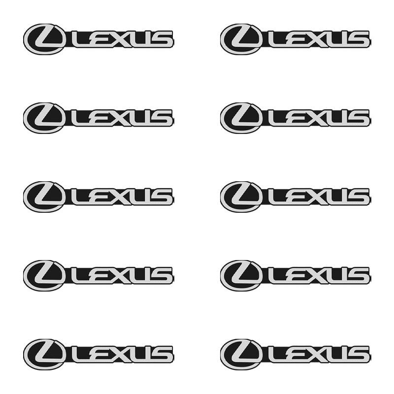 QDDY3 10Pcs 3D Car Audio Stereo Speaker Badge Sticker Decal Accessories For Lexus F SPORT LBX NX RX 350h 450h Plug-in Hybrid ES UX GS
