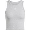 Женский базовый топ с вышитым логотипом и рельефной горловиной Originals Medium-Gray IY9649