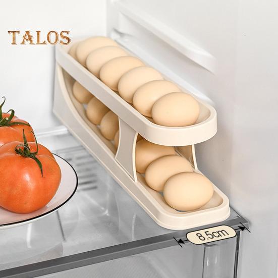 Самокатящийся держатель для яиц, двухслойный, с нескользящим дном, пищевой кухонный шкаф, кладовая, холодильник, органайзер для хранения яиц