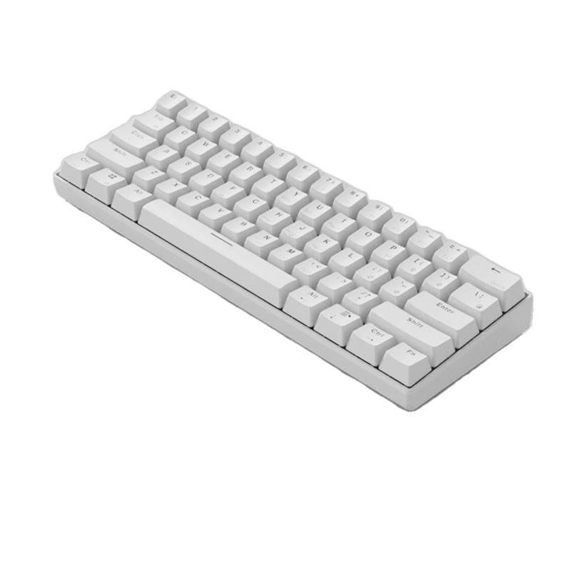 61-Key Mini Mechanical Keyboard with Three-Mode Wireless Bluetooth, Red Tea Switch for Laptop Gaming & Office
