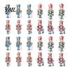 Christmas Fireplace Ornament 12/24/36Pcs Nutcracker Wooden Ornaments, Watercolor Soldier Hanging Decoration Decorative Set for Tree, Holiday