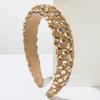 Full Rhinestone Resin Pearl Headband Korean Style Luxury Hairband  For Women Gift