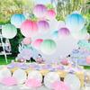 Бумажный фонарь градиентного цвета для летней вечеринки, свадьбы, декоративного освещения, для помещений, для улицы, праздничной атмосферы, декора
