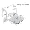 Bathroom Stainless Steel Folding Seat Toilet Handrail Anti Slip Elderly Safety Wall Stool Handicapped Armrest Bath Chair