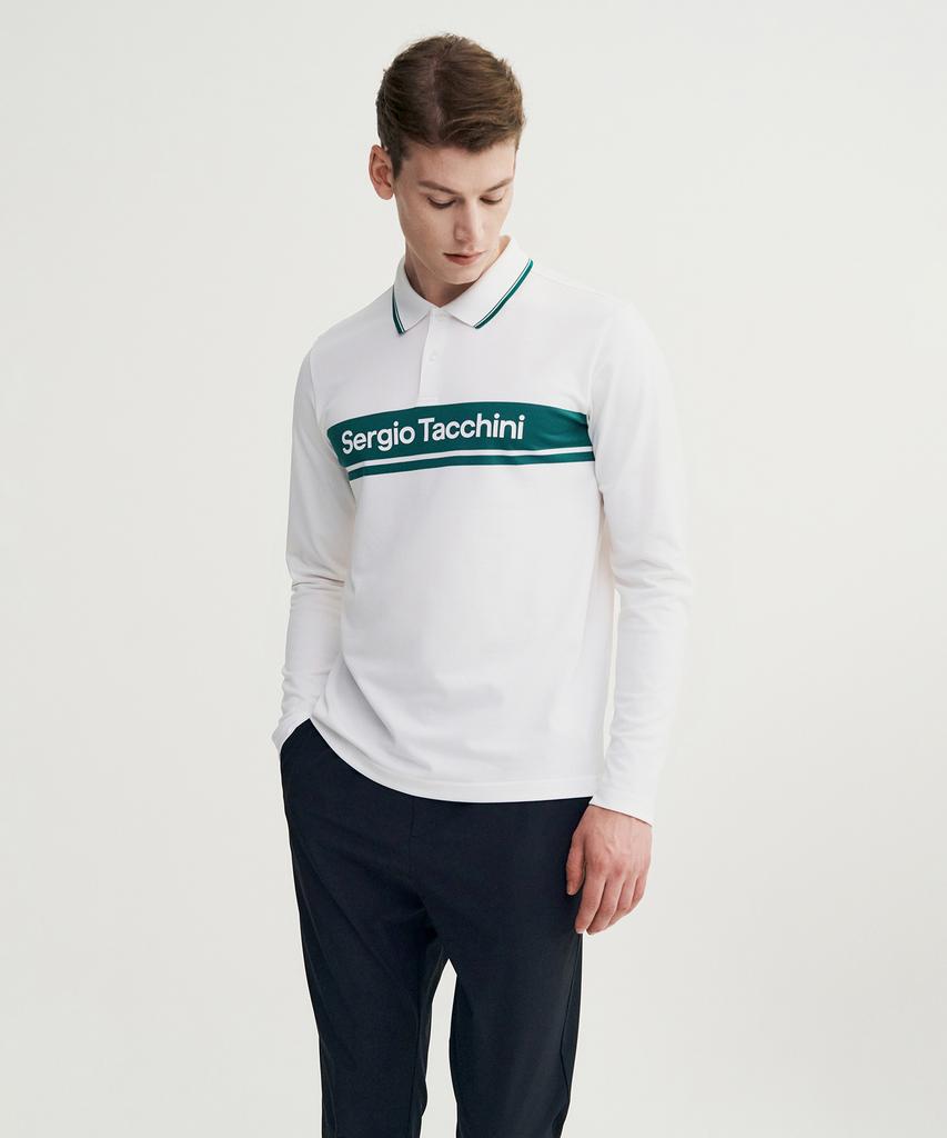Мужская рубашка-поло с длинным рукавом SERGIO TACCHINI M Goat Damarindo
