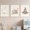 Classic Movie Wizard Owl Magic Books Posters Broom Potter Alphabet Canvas Painting Prints Wall Picture Kids Room Home Decor Gift