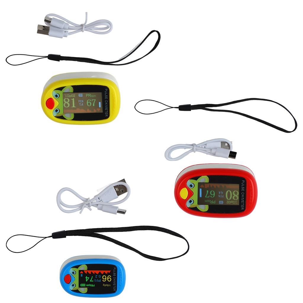 Оксиметр с зажимом на кончике пальца, 6 режимов, автоматическая зарядка через USB, светодиодный монитор кислорода в крови для детей