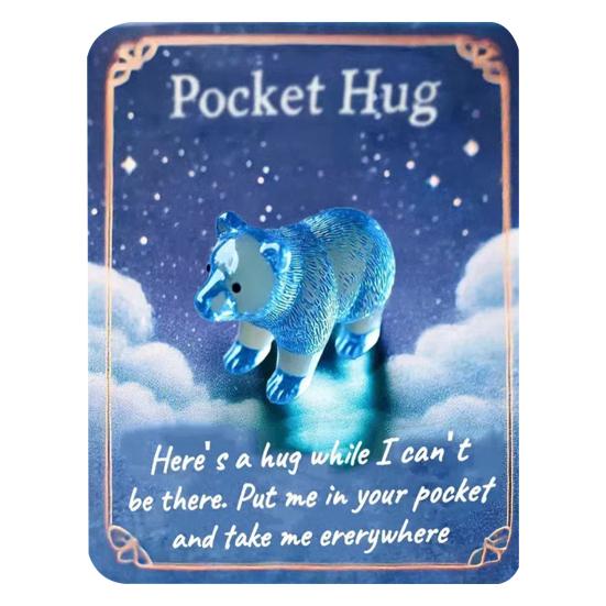 Pocket Hug Turtle Emotional Support Animal with Pocket Hug Card Positive Mini Penguin Elephant Gift for Friends Kids Coworkers