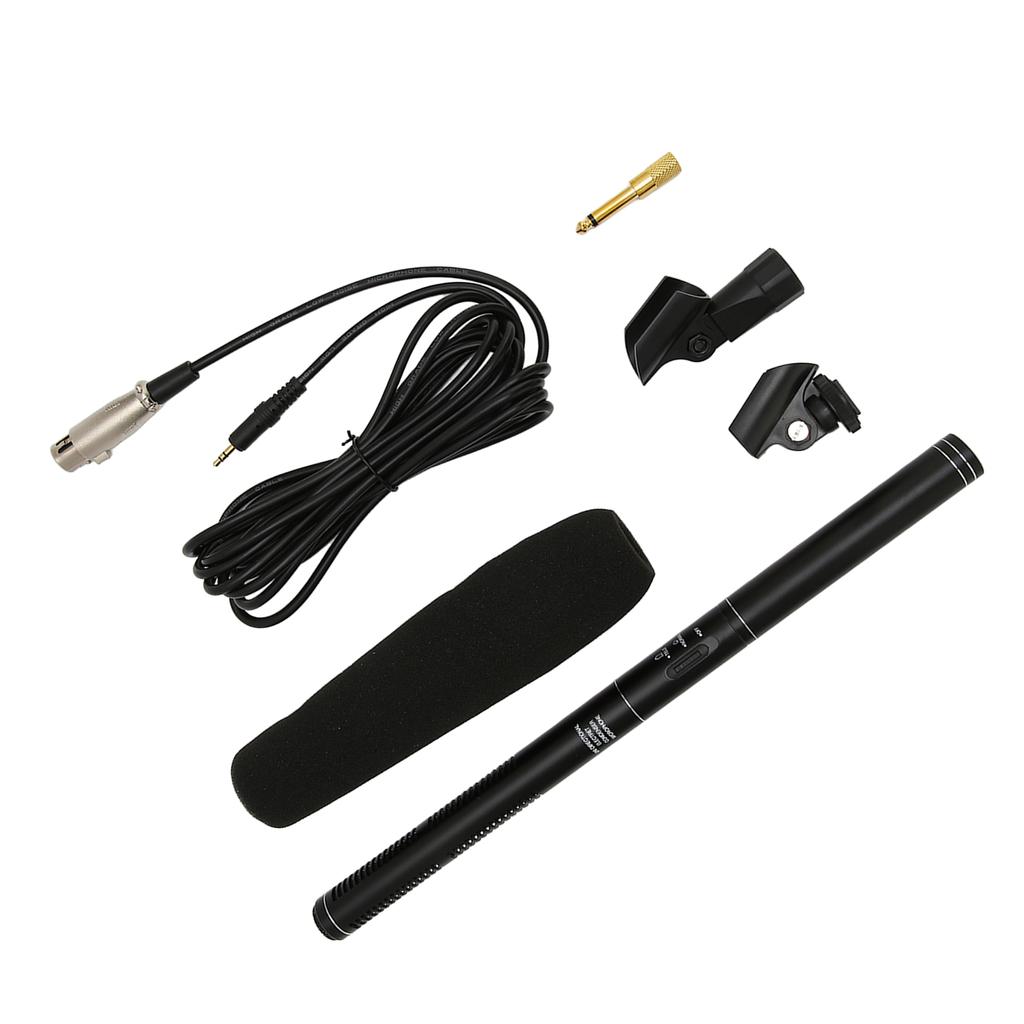 Wired Interview Microphone Aluminium Alloy Professional Noise Reduction Handheld Report Microphone
