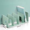 Plastic Desktop Organizer with 4 Vertical Compartments for Books and Magazines