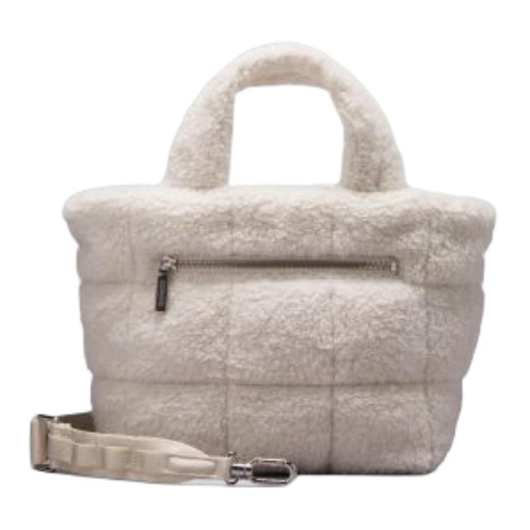 Lululemon 5L Quilted Grid Fashionable Versatile Fleece Shoulder Crossbody Bag Women bags White Egg-White LW9EUZS-272744