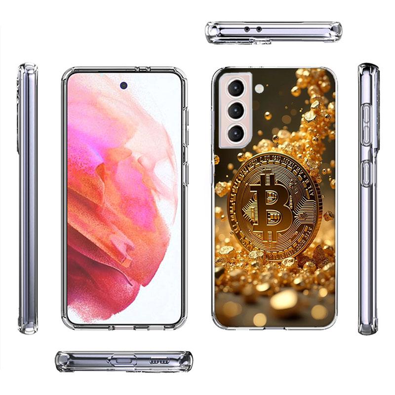 Bitcoin Money Phone Case For Samsung Galaxy S25 Edge S24 S23 FE S21 S20 S10 Plus S22 S26 Ultra Cover Clear Cases TPU Capa Shell