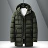 Padded Clothes Men's Winter New Hooded Cotton Clothes Slim Fit Medium and Long Cotton Clothes Thickened Warm and Fattened Large Size Jacket