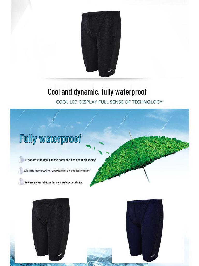 Banff Men's Quick-Drying Water-Repellent Swim Trunks for Competition & Hot Springs