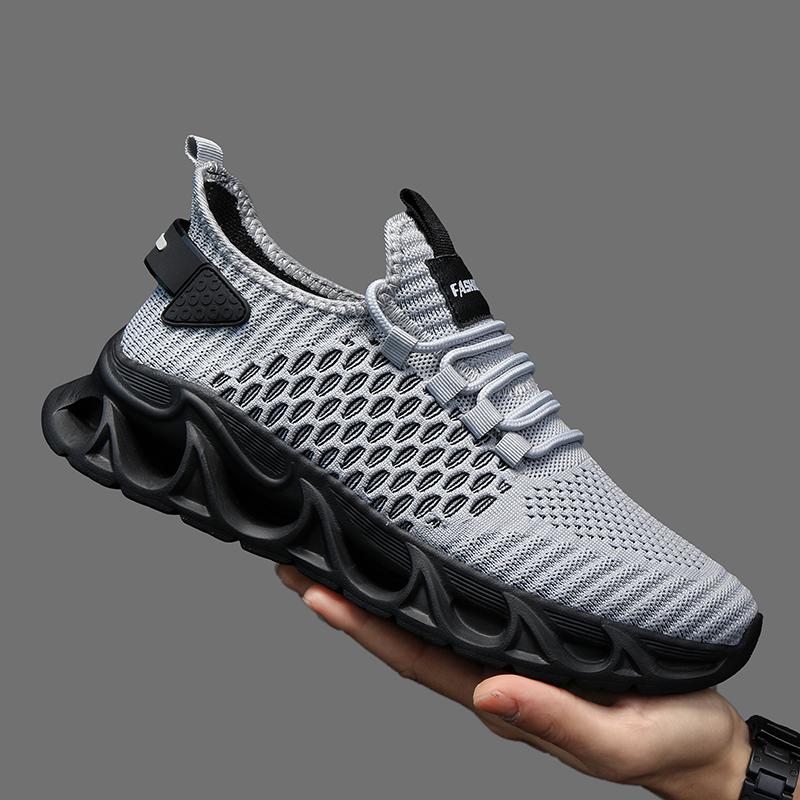 Summer Mesh Jogging Platform Breathable Lace Up Training Shock-absorbing Running Comfortable New Casual Male Sneakers Shoes