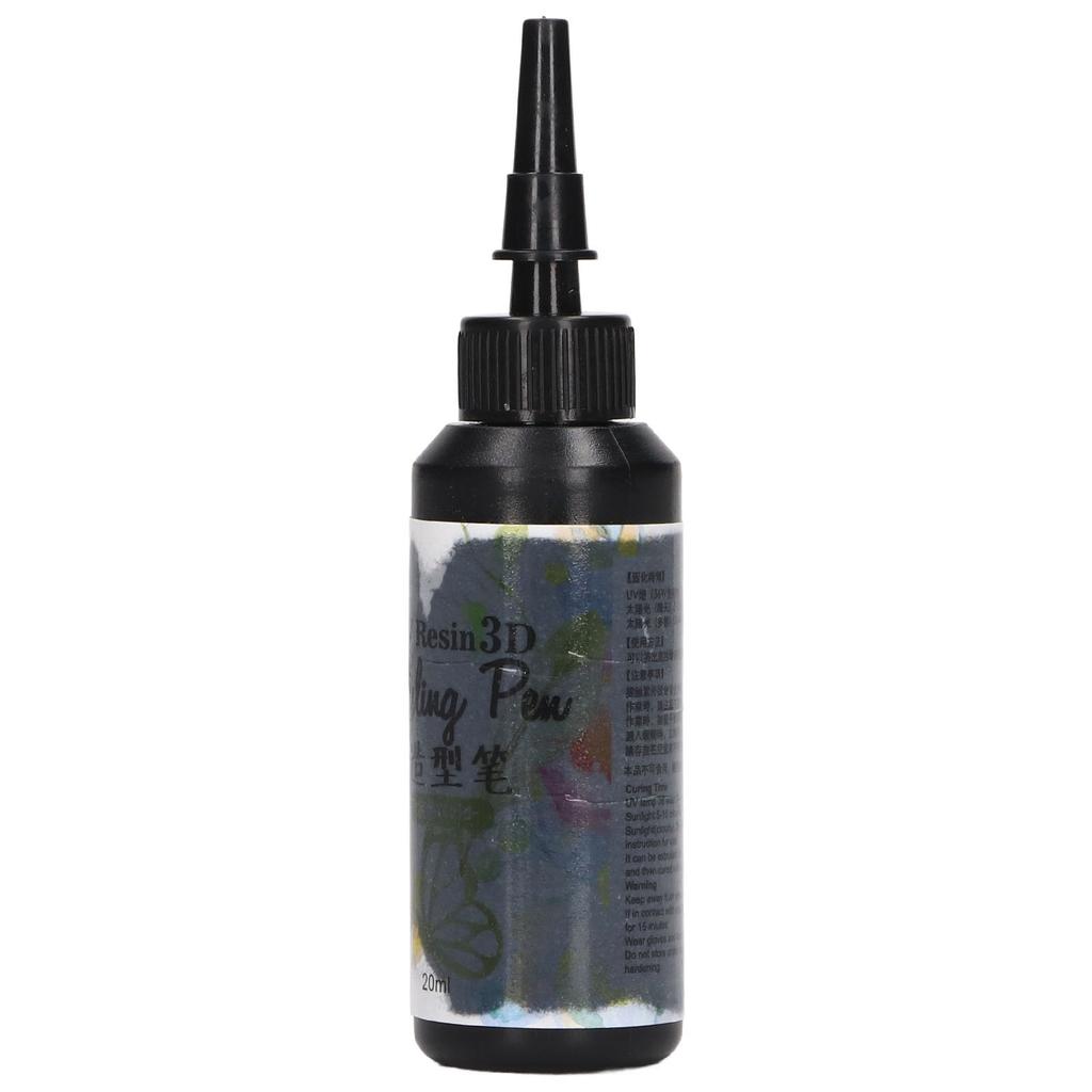 UV Resin Styling Pen 20ml Fast Curing 3D UV Resin Liner Unique Pen Shape DIY Outline Resin Liner