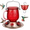 Кормушка для колибри 16 унций, подвесная кормушка для птиц с защитой от муравьев, 6 кормушек, защищенных от пчел, жердочка на 360 градусов, уличная кормушка для колибри для сада, заднего двора