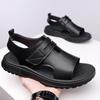 2025 Summer New Men's Outer Sandals Men's Large Size Fashion Roman Beach Shoes Open-toed Fish Mouth Men's Shoes