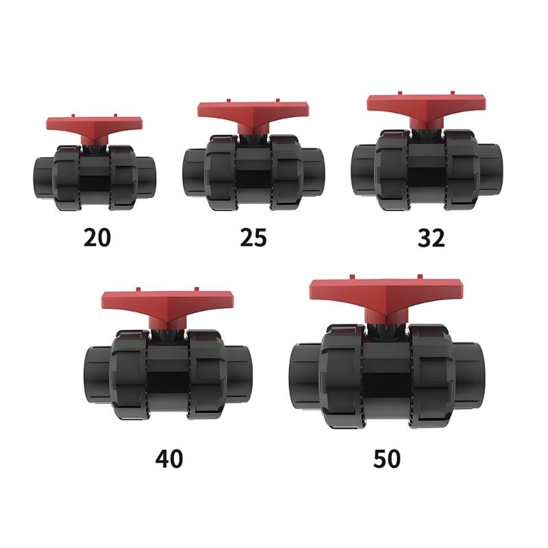 Hard Pipe Plumbing Double Union Control Part, UPVC Union End Component for Service Access and Pipe Management Use