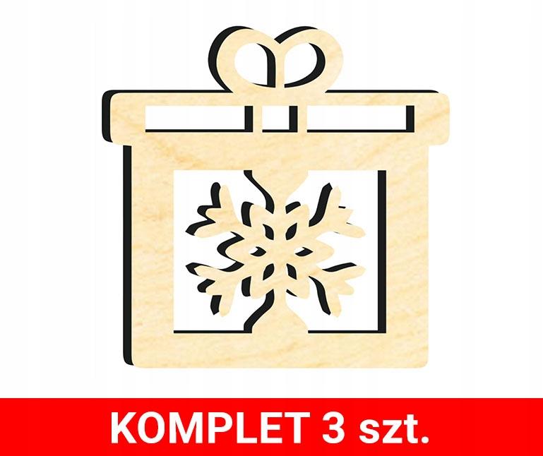 Wooden Christmas tree decorations Z50 3 pcs.