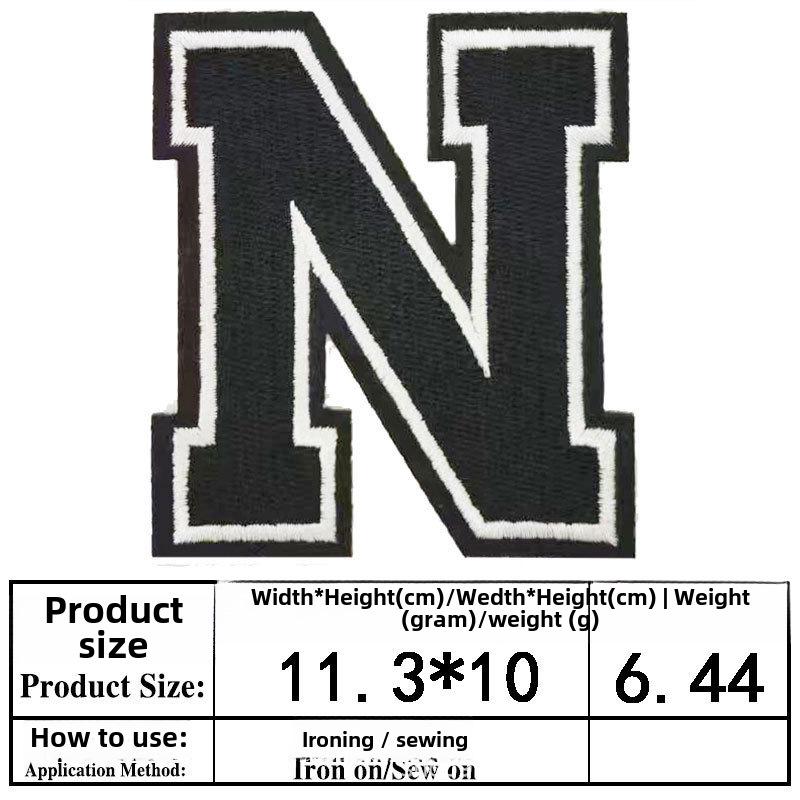 Вышитый алфавит и цифры нашивка на рукаве из джерси