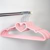 10Pcs Clothes Hanger Durable Abs Girly Heart Pink Love Bow-Knot Pattern Hanger Non-Slip Clothes Hanging Supplies