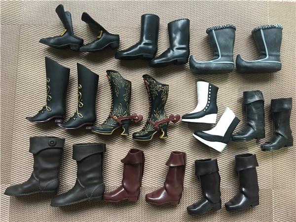 Male Doll Prince Shoes Fashion Doll Decors Original Quality Sandals Shoes Boots Black White Silver Shoes For 1/6 Male Dolls