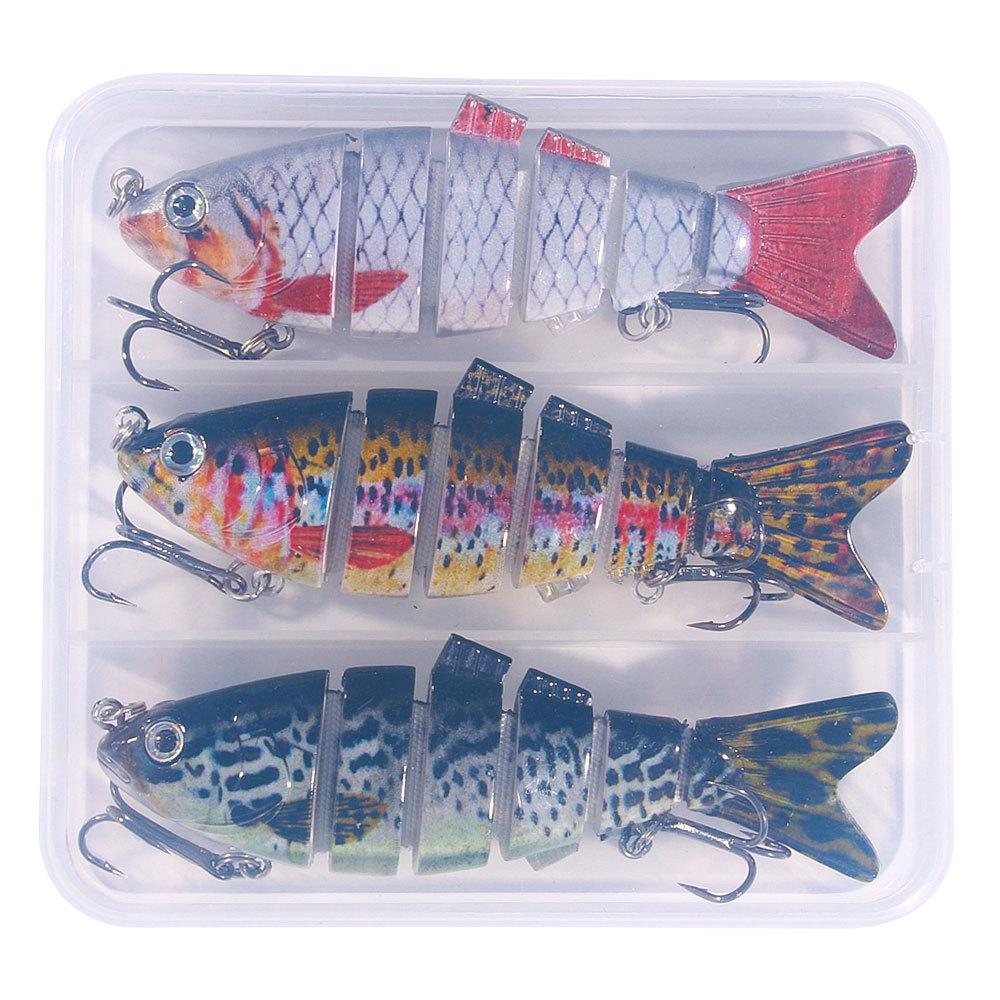 New 18g Multi-Jointed Micro Fish Lure, 6 Sections, Bionic Design for Bass and Asp Fishing.