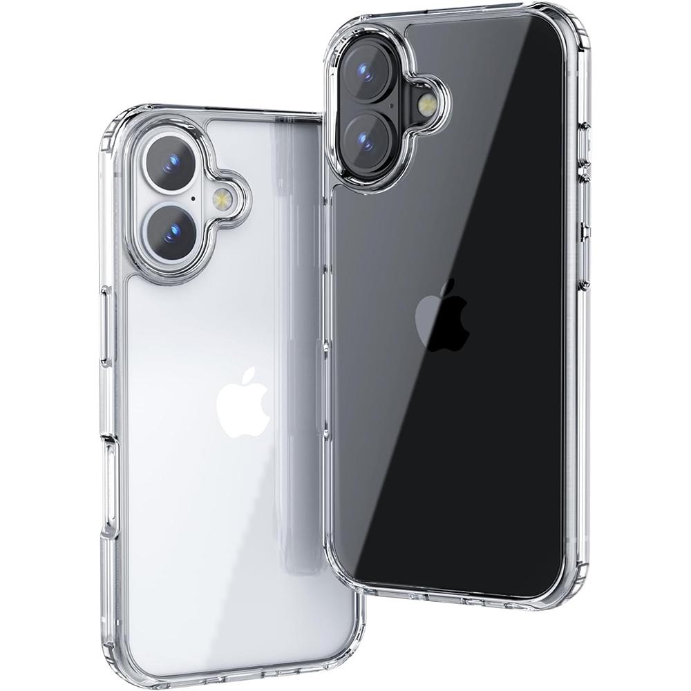 Ударопрочный чехол военного класса для iPhone 16E 16 15 14 13 12 11 Pro Max Plus Mini Гибридный Жесткая Крышка Прозрачный Силиконовый Мягкий Корпус