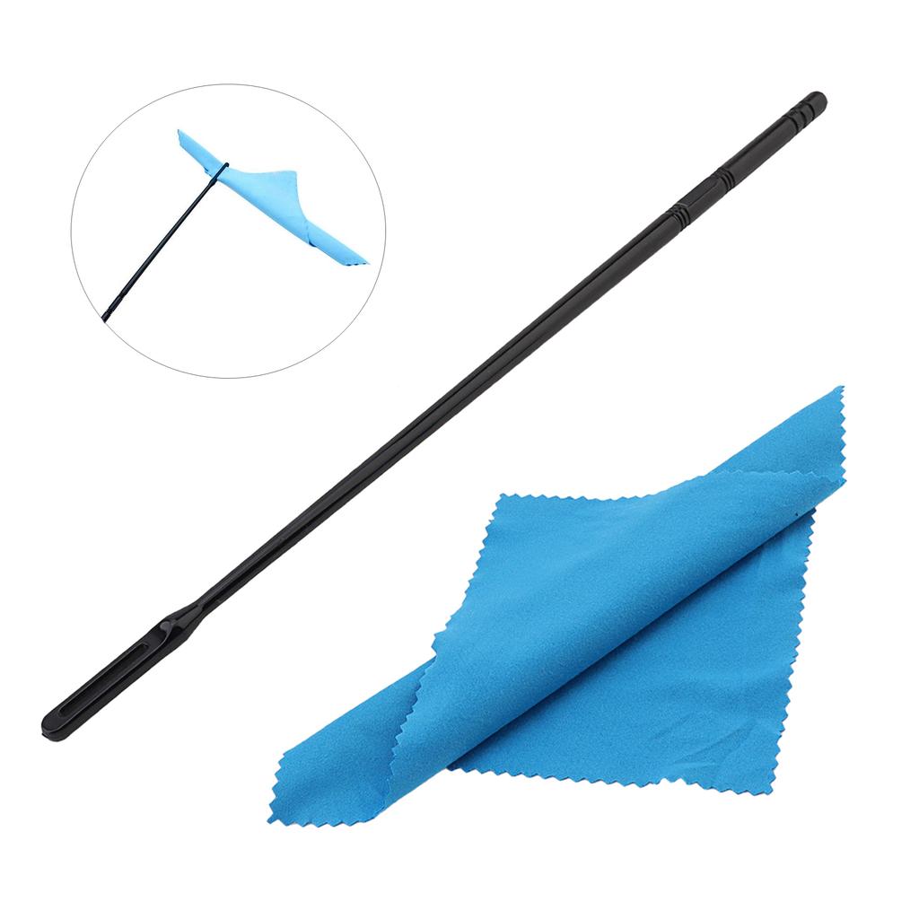 8pcs Professional Flute Cleaning Kit with Rod, Swab, Microfiber Cloth & Tools - Flute Maintenance Set for Woodwind Instruments