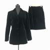 PASA DE COCO Corduroy Autumn Winter Skirt Suit Set [Women’s 9/M/Black] Pile Cotton Jacket(USED)
