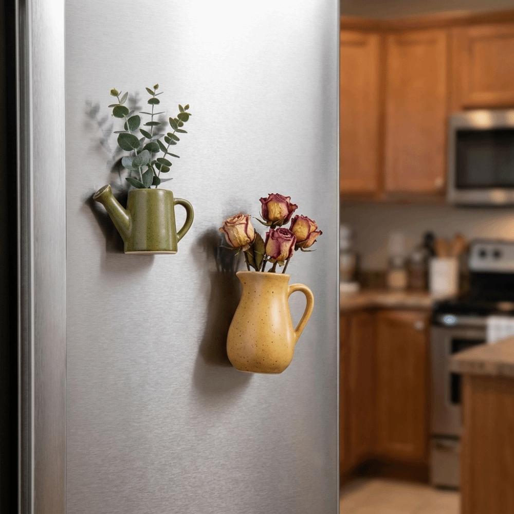 Decorative 3D Vase Fridge Magnets Exquisite Flower Arrangement Magnet  Wedding Decor