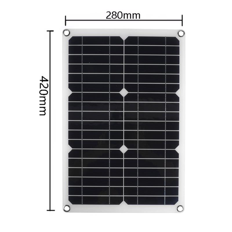 110 В/220 В Солнечная панель 20 Вт с контроллером заряда 30 А 6000 Вт Модифицированный синусоидальный инвертор Комплект для генерации электроэнергии