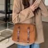 New Korean Version Ins Niche Design Suede Retro Matte One-shoulder Crossbody Bag Mailbox Trend
