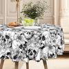 1 Scary Skull Pattern Tablecloth, Skull Design Is Suitable For Kitchen, Dining Room Decoration, Home Decoration