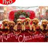 Full Square Diamond Painting Dog Cross Stitch New Arrival Diamond Embroidery Animal Mosaic Winter Christmas Decoration