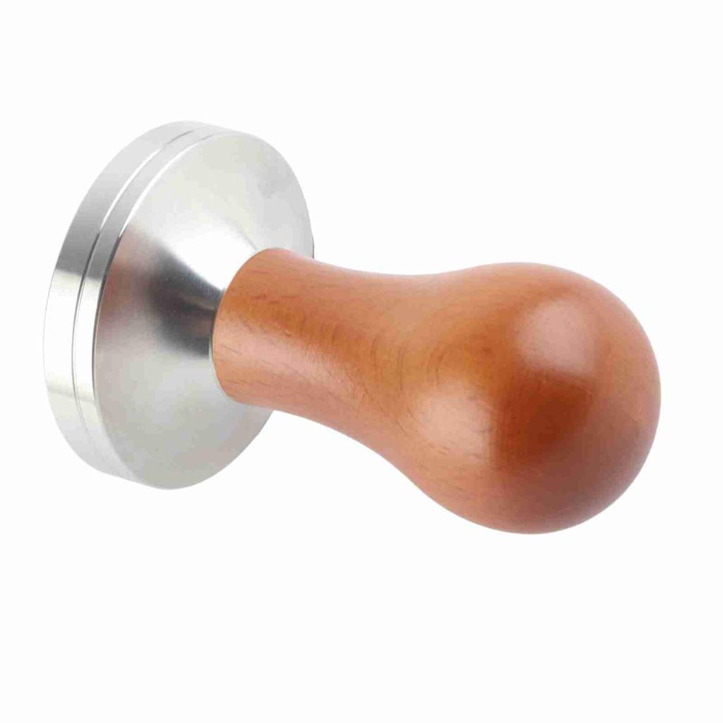 Пресс-инструмент из нержавеющей стали с деревянной ручкой и плоским основанием 58 мм для темперирования горячего кофе Темпер для темперирования эспрессо кофе