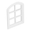 Dollhouse Windows Mini Miniature Dollhouse Arched Window Furnishings with 6 PanesWhite